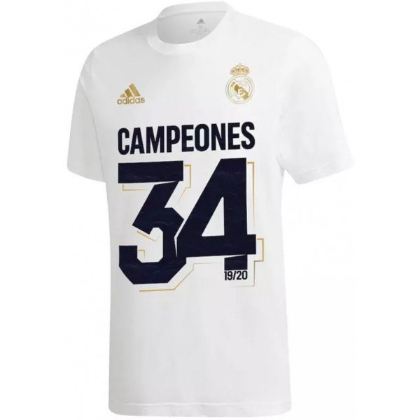 Camisa oficial Adidas Real Madrid 2020 2021 34 Campeones